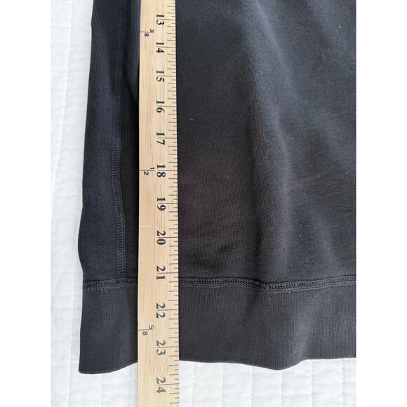 Nili Lotan Sweatshirt Women Sz M Black Distressed Neck Raglan Pullover Crewneck - Picture 7 of 8